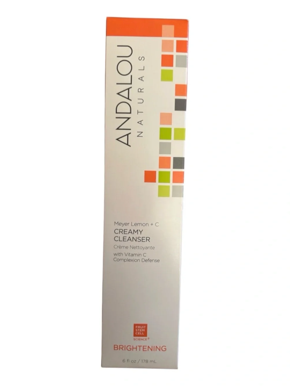 Andalou Naturals | Creamy Cleanser Meyer Lemon + C | Brightening Fruit Stem Cell
